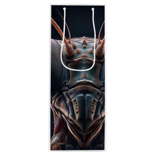 Praying Mantis Close up Macro Wine Gift Bag (Front)