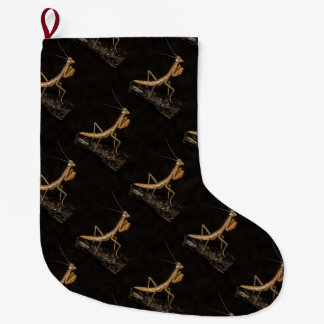 Praying Mantis Cute And Creepy Insect Art Large Christmas Stocking