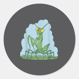 Praying Mantis For Kids Boys Toddler Men Women Bug Classic Round Sticker