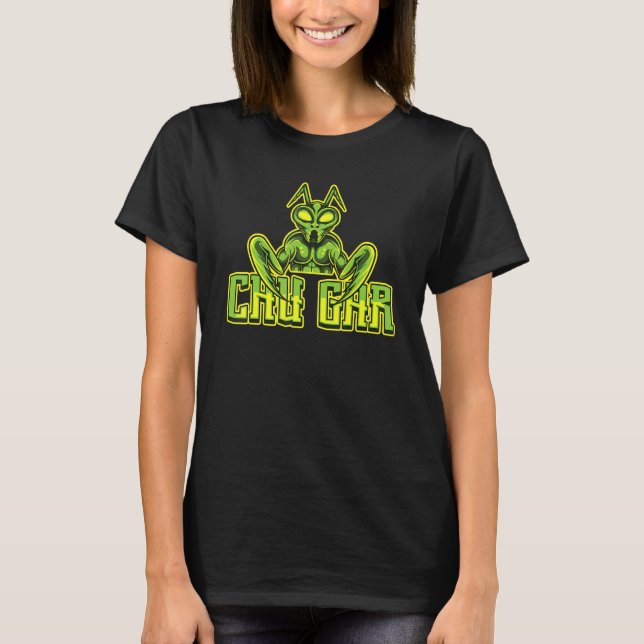 Praying Mantis Kung Fu Fighting  Chu Gar Southern  T-Shirt (Front)