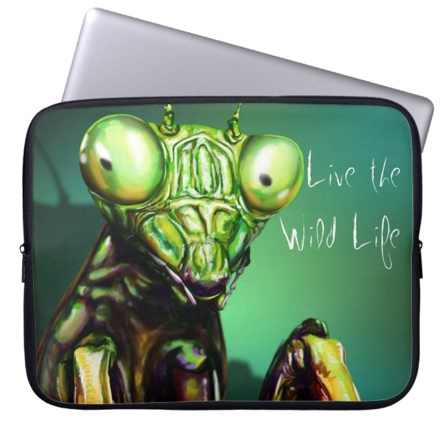 Praying Mantis - Live the Wild Life / Laptop Sleev Laptop Sleeve (Front)