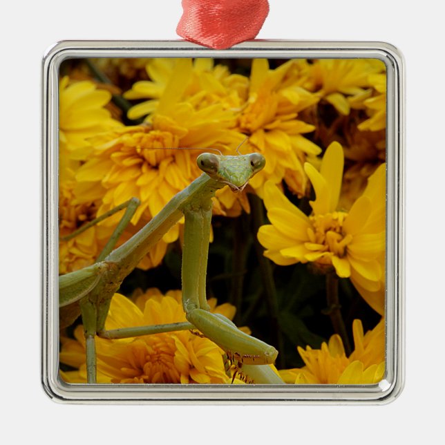 Praying Mantis Metal Tree Decoration (Front)