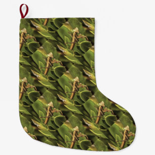 Praying Mantis Portrait Insect Art  Large Christmas Stocking