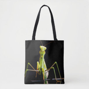 Praying mantis tote bag