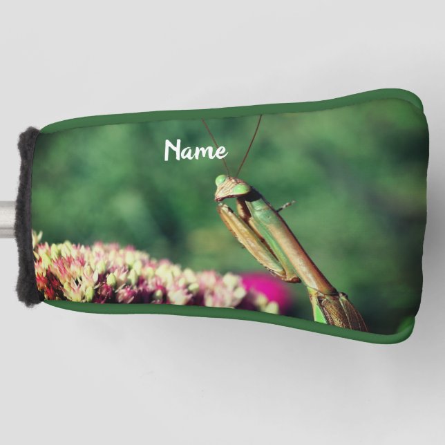 Praying Mantis Up Close Personalised   Golf Head Cover (Front)