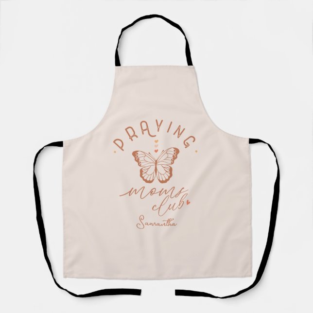 Praying Moms Club: Butterfly Boho Vintage Design Apron (Front)
