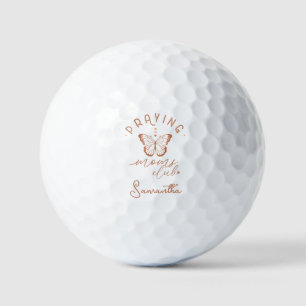 Praying Moms Club: Butterfly Boho Vintage Design Golf Balls
