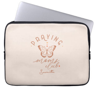 Praying Moms Club: Butterfly Boho Vintage Design Laptop Sleeve