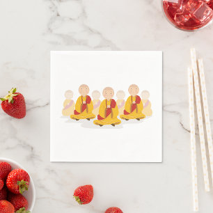 Praying Monks Paper Napkins