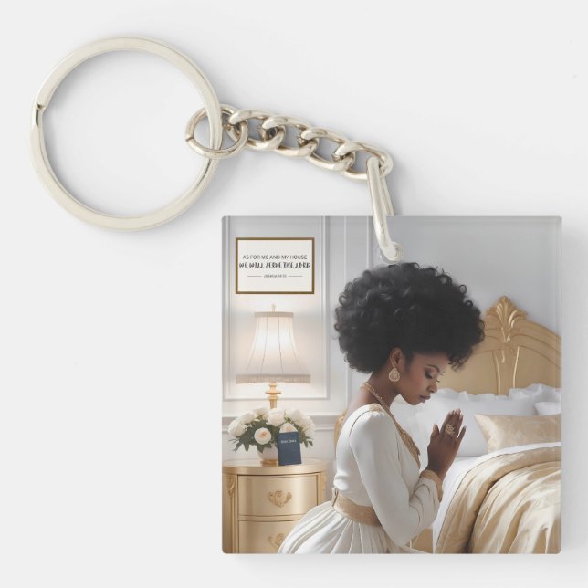 Praying Mother Acrylic  Key Ring (Front)