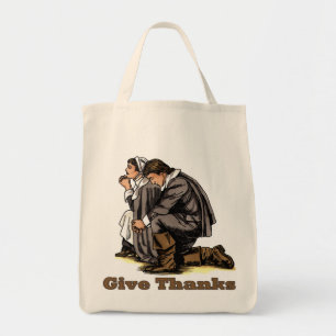 Praying Pilgrims Tote Bag