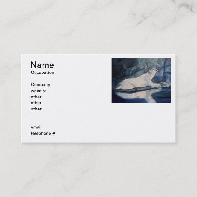 Praying Polar Bear Business Card (Front)