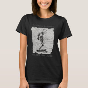 Praying Skeleton Occult Gothic Grunge Dark Satanic T-Shirt