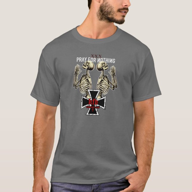 praying skeletons T-Shirt (Front)