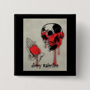 Praying Skull 15 Cm Square Badge