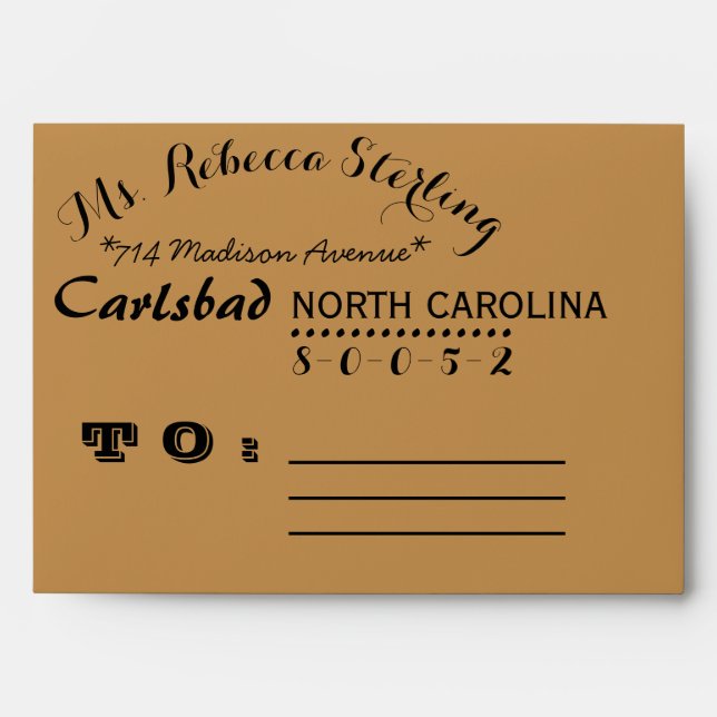 Pre-addressed Recycled Brown Envelopes (Front)