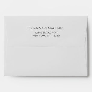 Pre-Addressed Simple Light Grey Envelope