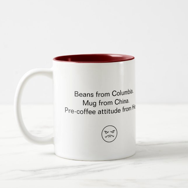 Pre-coffee Attitude coffee mug (Left)