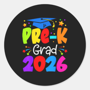 Pre Grad 2026 Preschool Graduation Classic Round Sticker