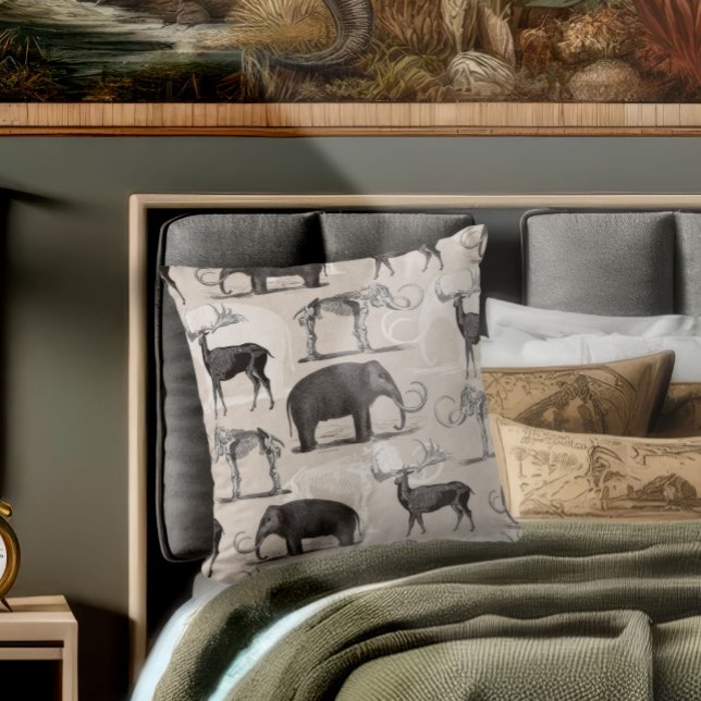 Pre-Historic Mammals Woolly Mammoth, Megaceros Cushion (Creator Uploaded)