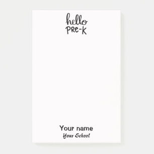 Pre-K Black and White Post-it Notes