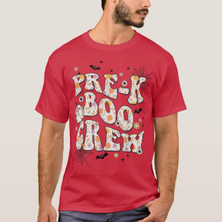 Pre-k Boo Crew Shirt Vintage Groovy Hippie Hallowe