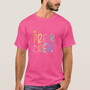 Pre-K Crew Funny Kids Teacher Back To School Groov T-Shirt