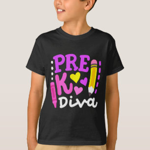 Pre-k diva funny welcome back to school teachers T-Shirt