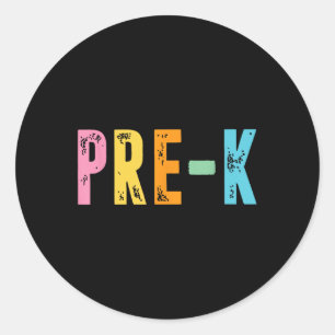 Pre-k Dude Back To School For Boys Girls Retro  Classic Round Sticker