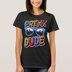 Pre K Dude Cool Sunglasses Boys Kids Back To Scho T-Shirt