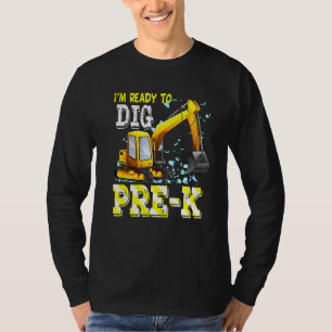Pre-K Excavator Construction Back To School Team P T-Shirt