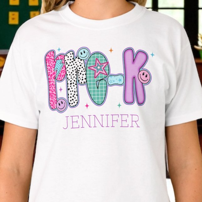 Pre K First Day of School Coquette Girly Custom T-Shirt (Creator Uploaded)