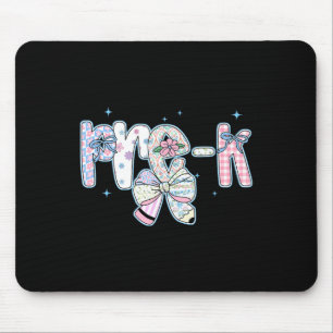 Pre-k First Day Of School Coquette Preppy Pencil F Mouse Pad