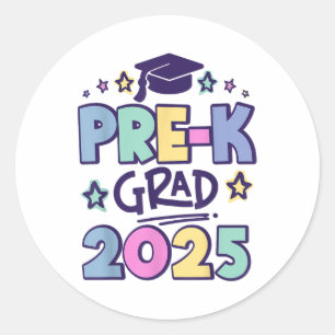 Pre-k Grad 2025 Preschool Graduation 2025 _1 Classic Round Sticker