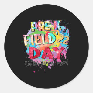 Pre-K Grade Field Day 2022 Let The Games Begin Kid Classic Round Sticker