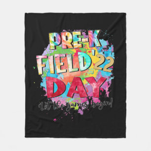 Pre-K Grade Field Day 2022 Let The Games Begin Kid Fleece Blanket