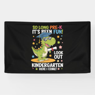 Pre K Graduate Kindergarten Dinosaur T Rex Banner