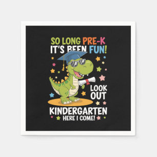 Pre K Graduate Kindergarten Dinosaur T Rex Napkin