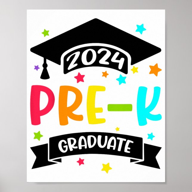 Pre K Graduate Preschool 2024 Graduation Gifts  Poster (Front)
