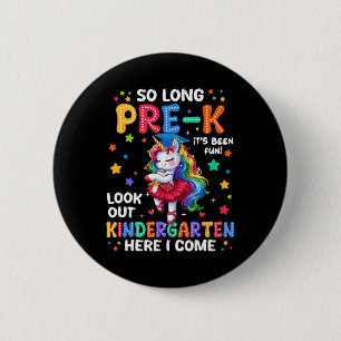 Pre-k Graduation 2025 Unicorn Girl Kindergarten He 6 Cm Round Badge