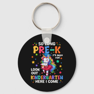 Pre-k Graduation 2025 Unicorn Girl Kindergarten He Key Ring