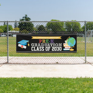 Pre-K Graduation Ceremony or Party  Banner