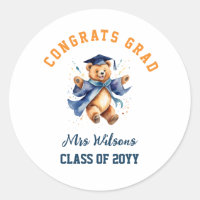 Pre-K Graduation Cute Teddy Teachers Favour 