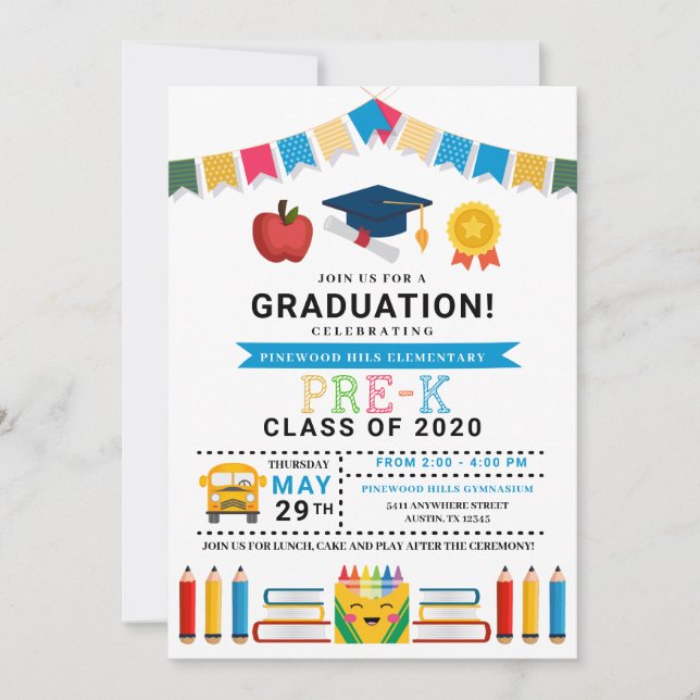 Pre-K Graduation Invitation (Front)