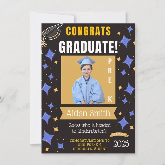 PRE-K GRADUATION PHOTO ANNOUNCEMENT  (Front)