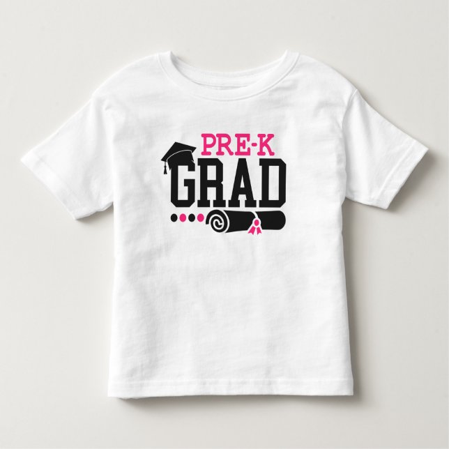 Pre-k Graduation T-shirt, Kindergarten Graduation Toddler T-Shirt (Front)