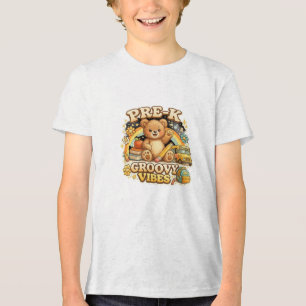 Pre-K Groovy Vibes Retro Design Tri-Blend Shirt