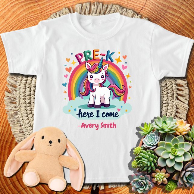 Pre-K Here I Come Unicorn Girls Toddlers Kids  T-Shirt (Creator Uploaded)