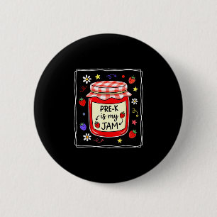 Pre-k is jam strawberry pre-k teacher girls kids 6 cm round badge