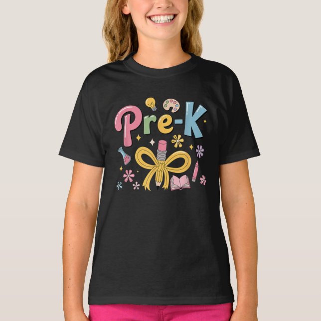 Pre-K Joyful Colours Back To School Vibes T-Shirt (Front)